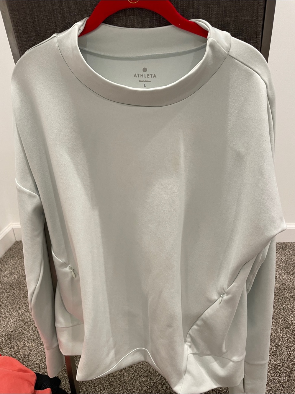 Athleta Pale Sage Relaxed Back-Pleat Pullover